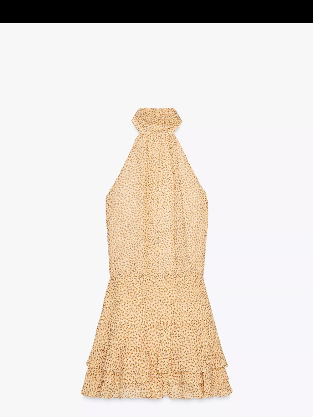 ZARA Floral Halter Mini Dress - Unbranded